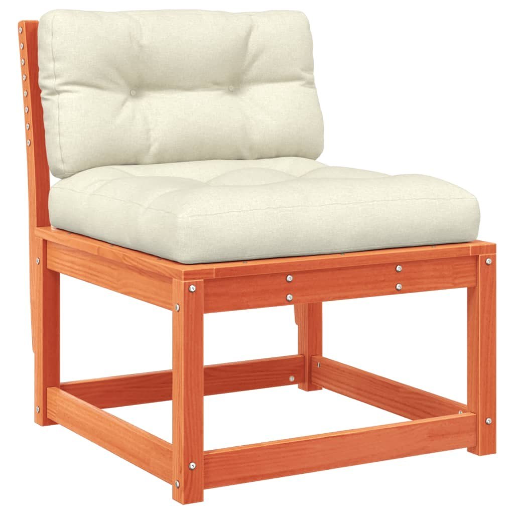 Emaga 5-cz. zestaw mebli ogrodowych z poduszkami, woskowy brąz, sosna